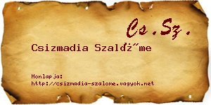 Csizmadia Szalóme névjegykártya